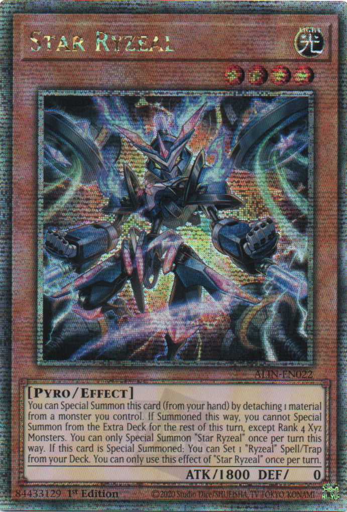 Star Ryzeal - ALIN-EN022 - 1st Edition - Quarter Century Secret Rare