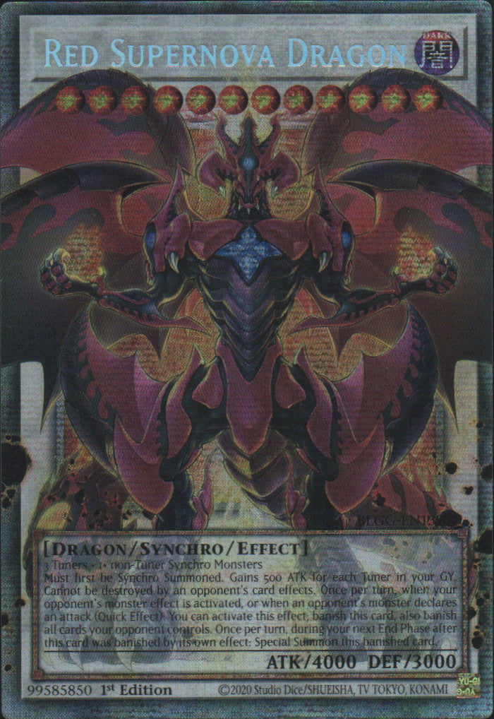Red Supernova Dragon (extended art) - BLGG-EN139 - 1st Edition - Starlight Rare