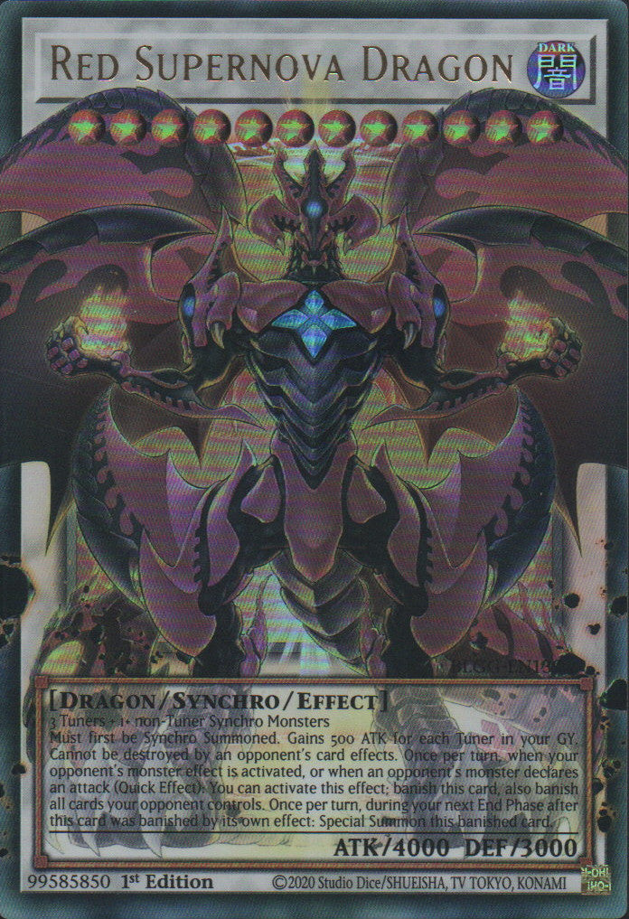 Red Supernova Dragon (extended art) - BLGG-EN139 - 1st Edition - Ultra Rare