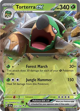 Torterra ex - Temporal Forces - 012/162 - Double Rare