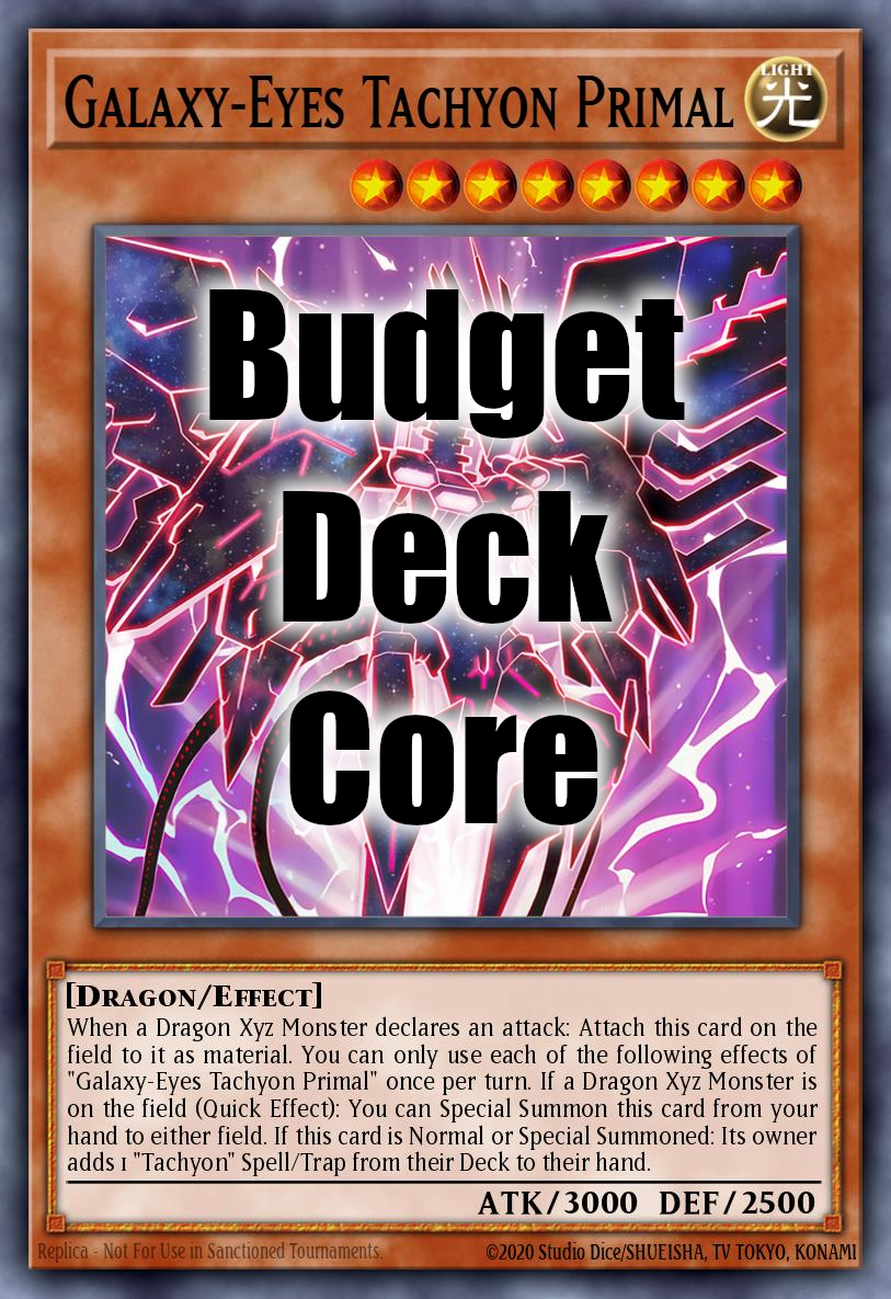 Budget Galaxy Tachyon Deck Core - MZTM - 18 Cards