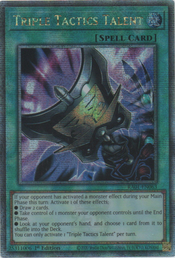 Triple Tactics Talent - RA01-EN063 - 1st Edition - Quarter Century Secret Rare