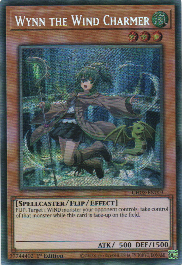 Wynn the Wind Charmer - CH02-EN003 - 1st Edition - Secret Rare