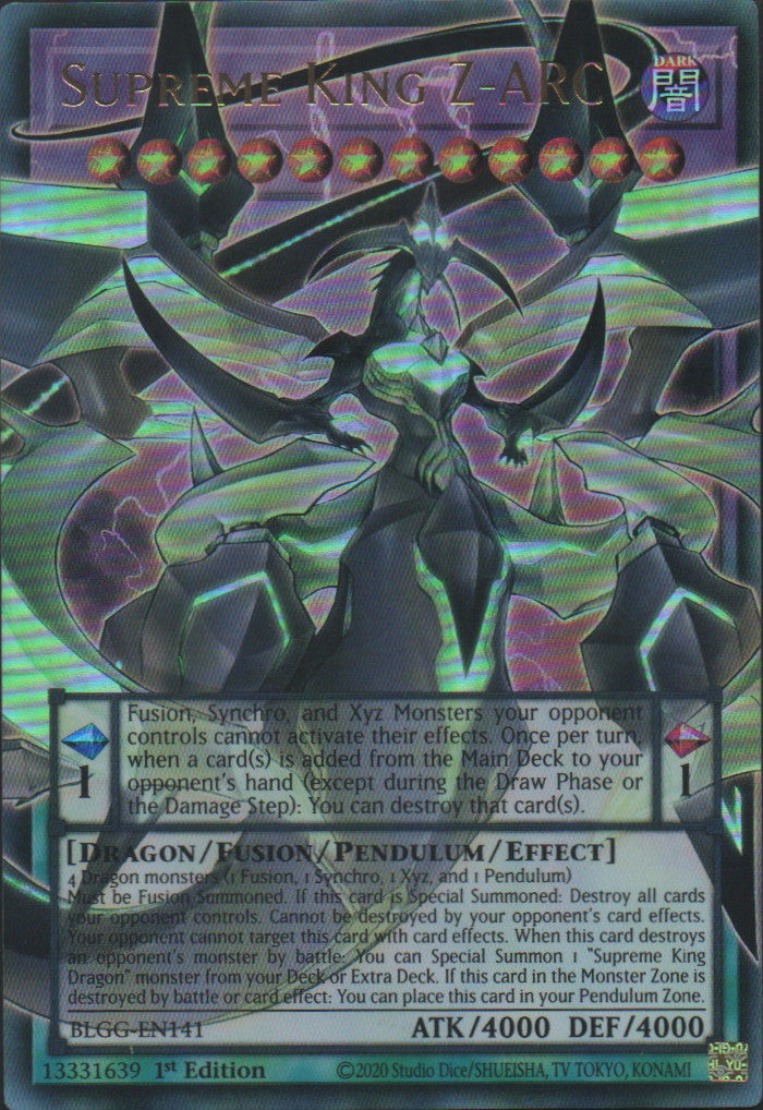 Supreme King Z-ARC (extended art) - BLGG-EN141 - 1st Edition - Ultra Rare