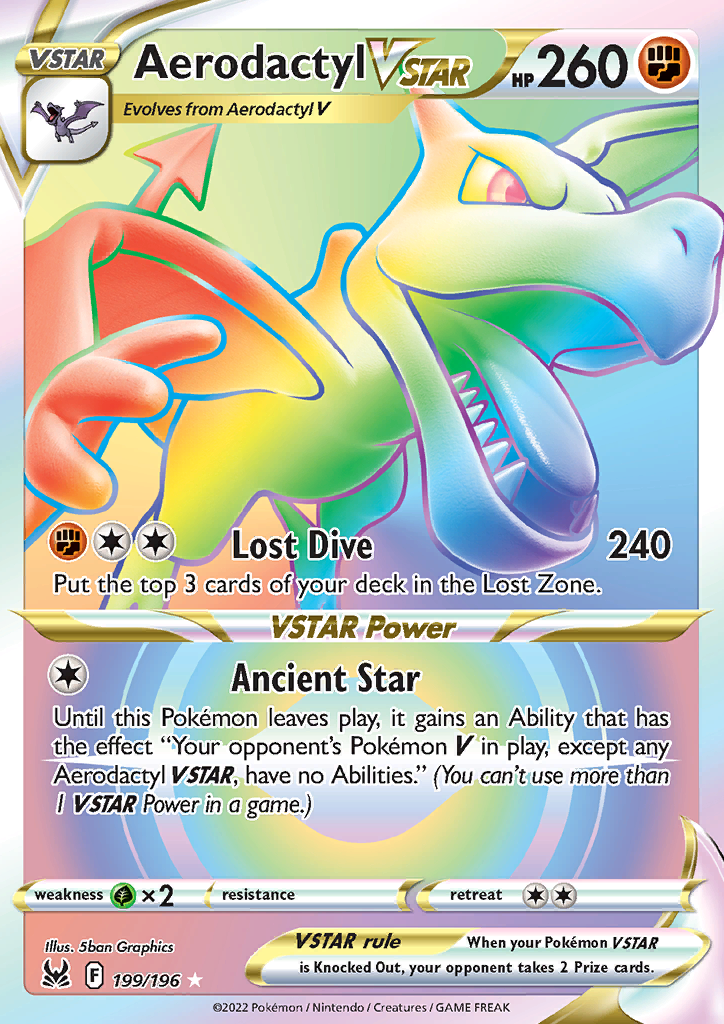 Aerodactyl VSTAR - Lost Origin 199/196 - Secret Rare