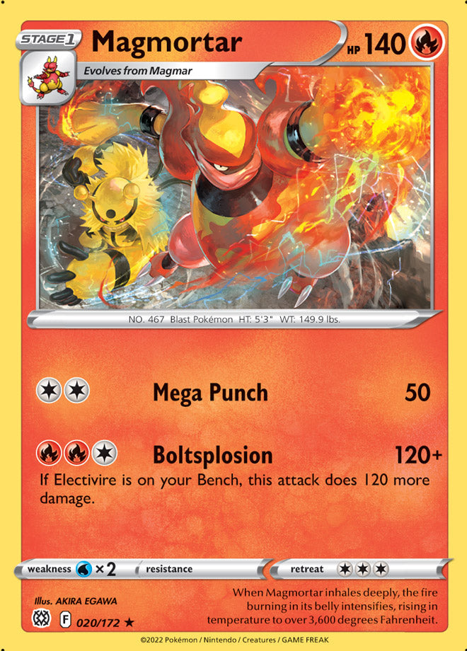 Magmortar - Brilliant Stars 020/172 - Rare