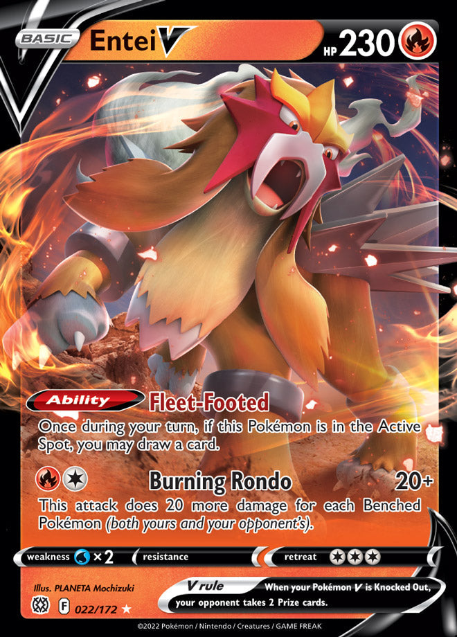 Entei V - Brilliant Stars 022/172 - Ultra Rare