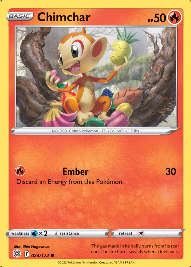 Chimchar - Brilliant Stars 024/172 - Common