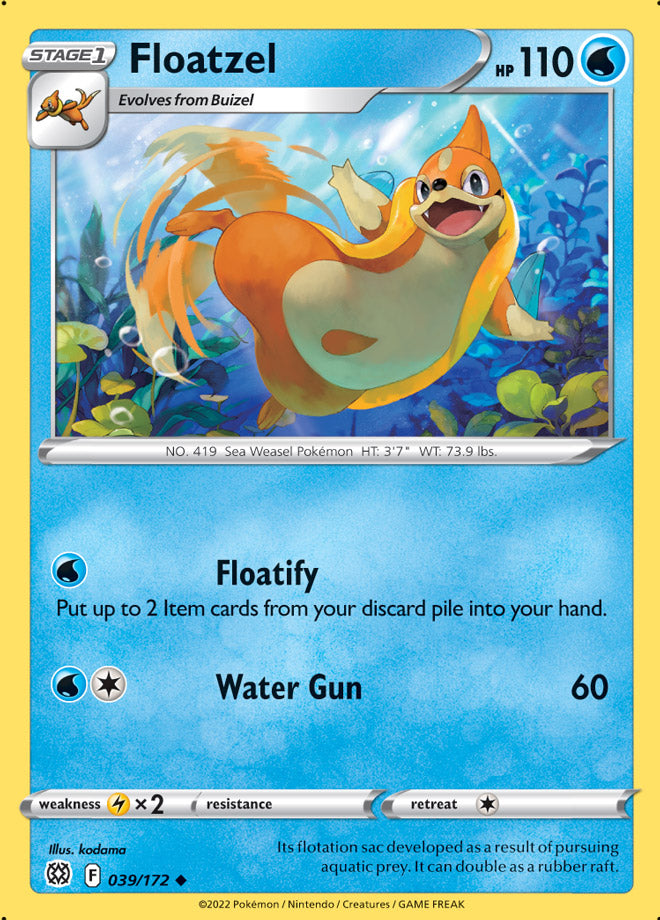 Floatzel - Brilliant Stars 039/172 - Uncommon