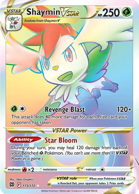 Shaymin VSTAR - Brilliant Stars 173/172 - Secret Rare