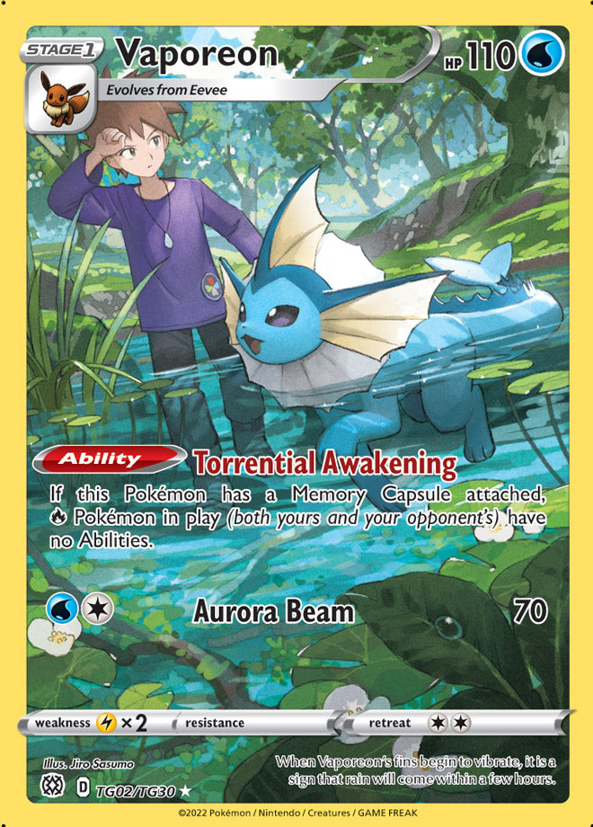 Vaporeon - Brilliant Stars TG02/TG30 - Trainer Gallery