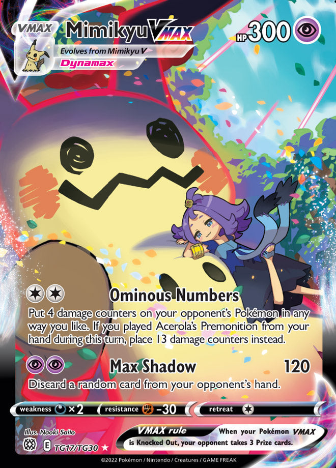 Mimikyu VMAX - Brilliant Stars TG17/TG30 - Trainer Gallery Ultra Rare