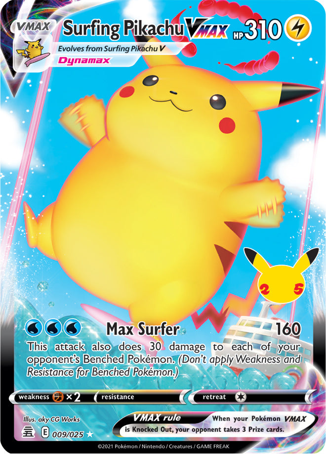 Surfing Pikachu VMAX - Celebrations 009/025 - Ultra Rare