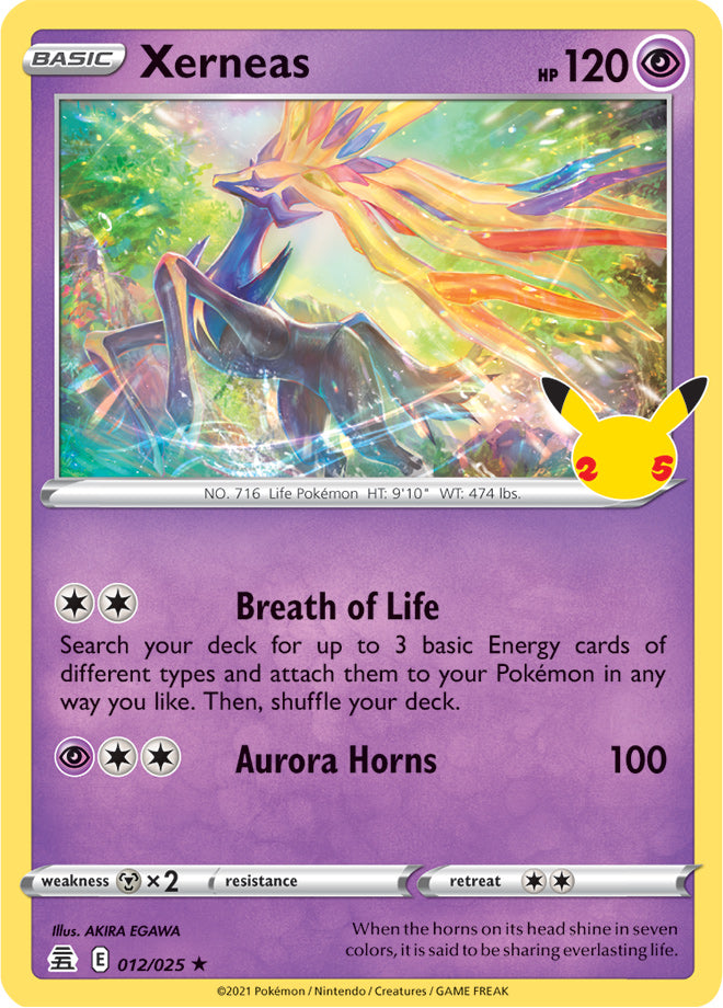 Xerneas - Celebrations 012/025 - Holo Rare