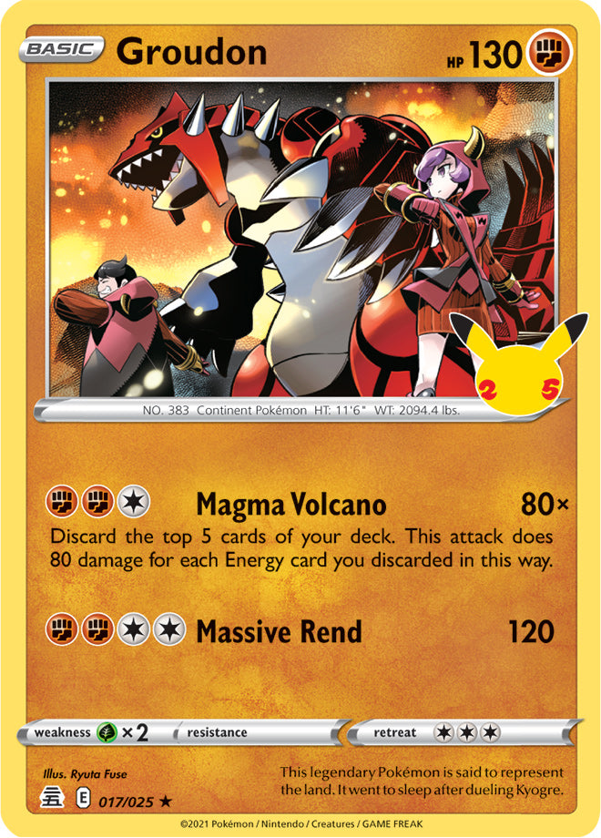 Groudon - Celebrations 017/025 - Holo Rare