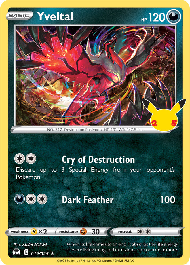 Yveltal - Celebrations 019/025 - Holo Rare