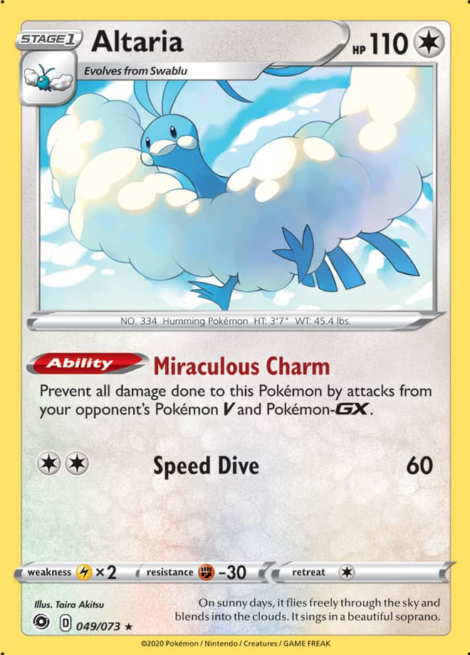 Altaria - Champion's Path 049/073 - Rare Holo