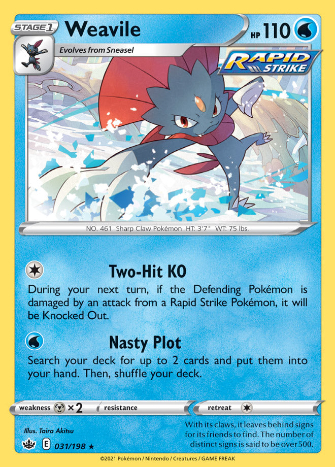 Weavile - Chilling Reign 031/198 - Rare Holo