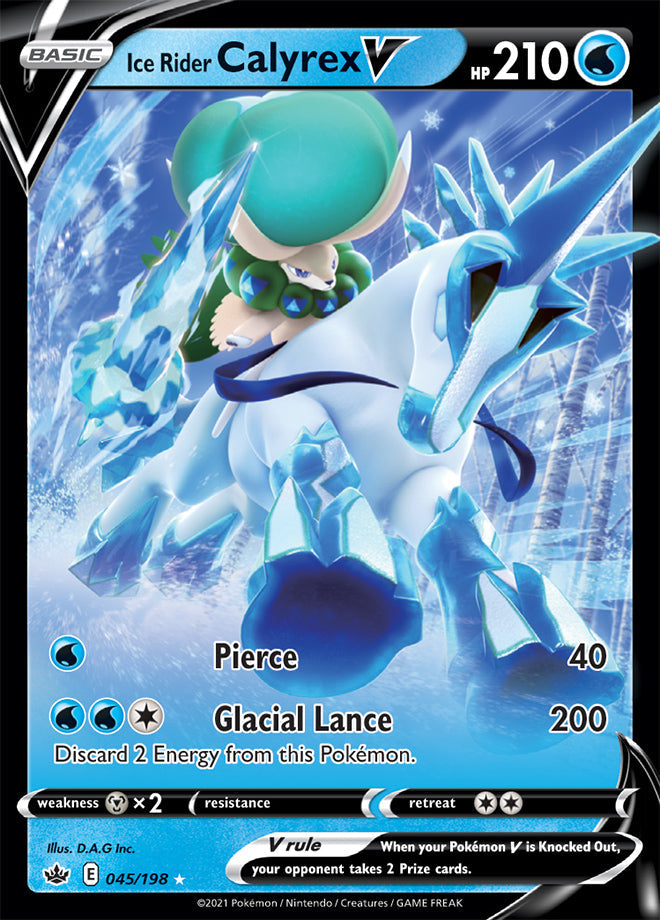 Ice Rider Calyrex V - Chilling Reign 045/198 - Ultra Rare