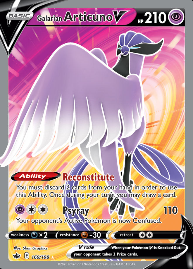 Galarian Articuno V - Chilling Reign 169/198 - Full Art