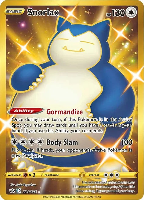 Snorlax - Chilling Reign 224/198 - Secret Rare