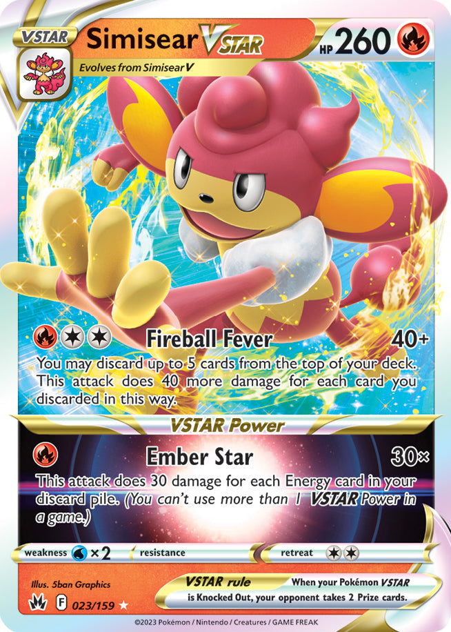Simisear VSTAR - Crown Zenith 023/159 - Ultra Rare