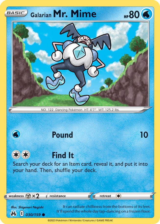 Galarian Mr. Mime - Crown Zenith 030/159 - Common