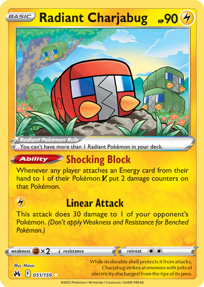 Radiant Charjabug - Crown Zenith 051/159 - Radiant