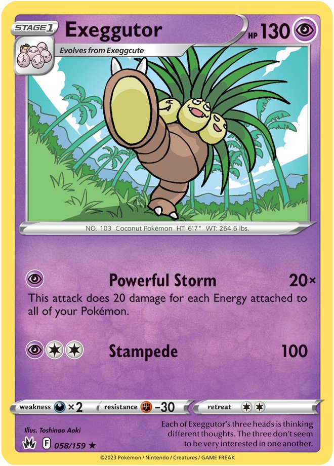 Exeggutor - Crown Zenith 058/159 - Rare