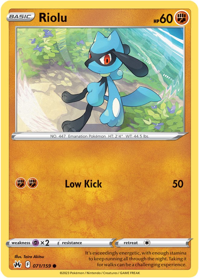 Riolu - Crown Zenith 071/159 - Common