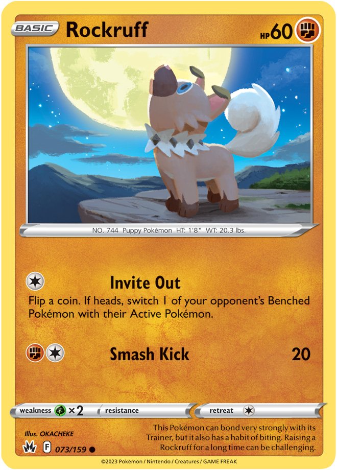 Rockruff - Crown Zenith 073/159 - Common