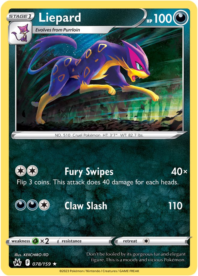 Liepard - Crown Zenith 078/159 - Rare