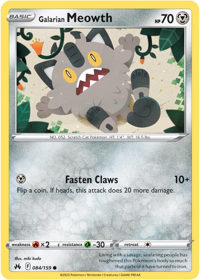Galarian Meowth - Crown Zenith 084/159 - Common