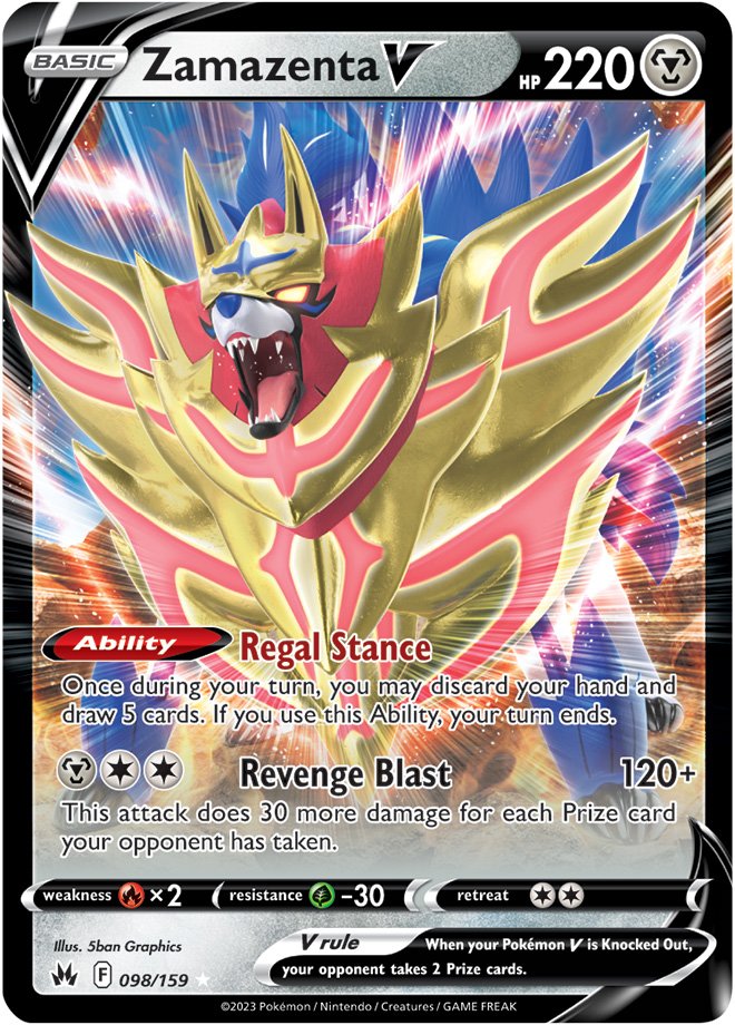 Zamazenta V - Crown Zenith 098/159 - Ultra Rare