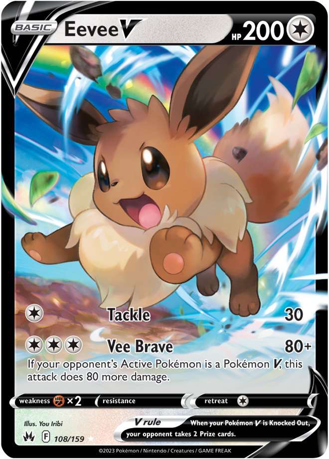Eevee V - Crown Zenith 108/159 - Ultra Rare