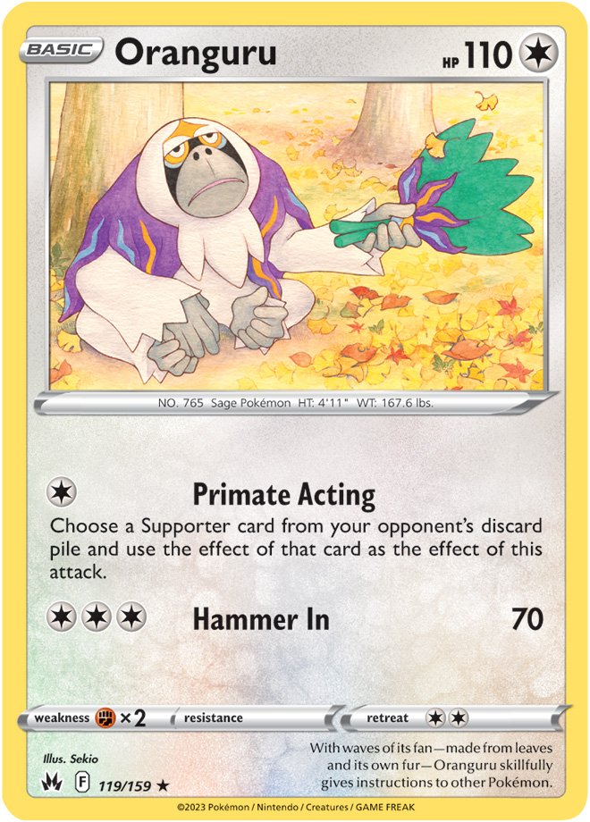 Oranguru - Crown Zenith 119/159 - Rare