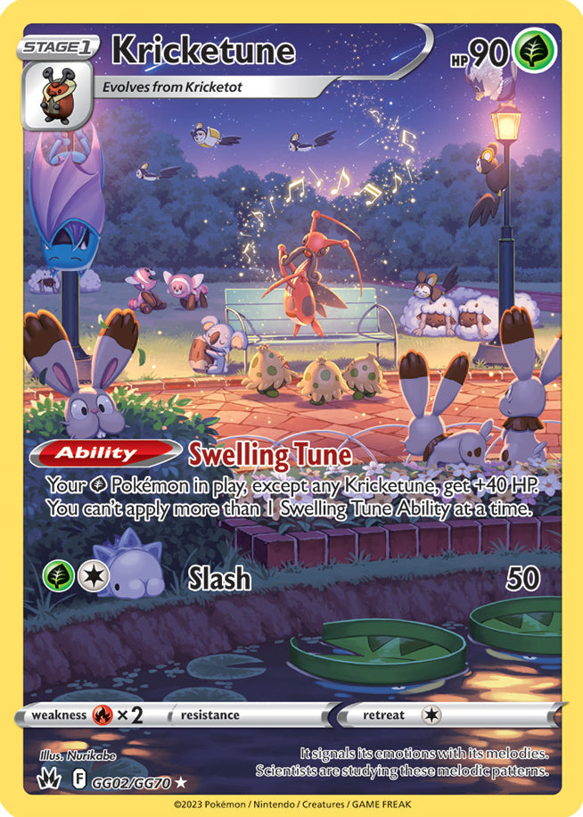 Kricketune - Crown Zenith GG02/GG70 - Galarian Gallery Holo Rare
