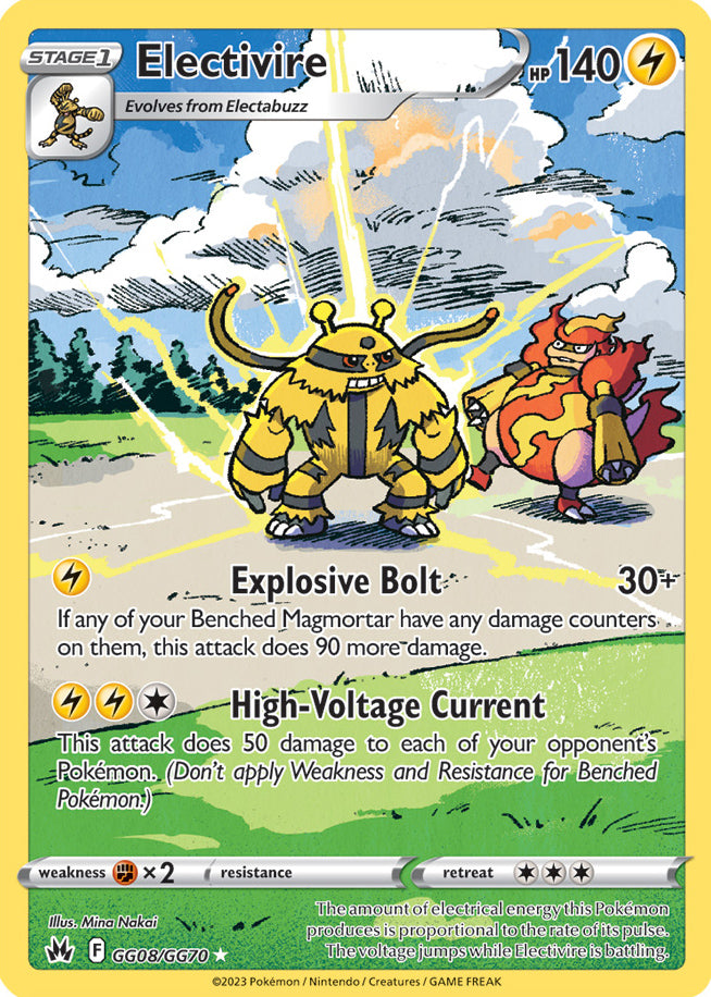 Electivire - Crown Zenith GG08/GG70 - Galarian Gallery Holo Rare