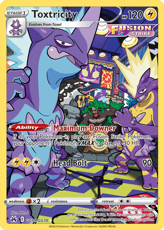 Toxtricity - Crown Zenith GG09/GG70 - Galarian Gallery Holo Rare