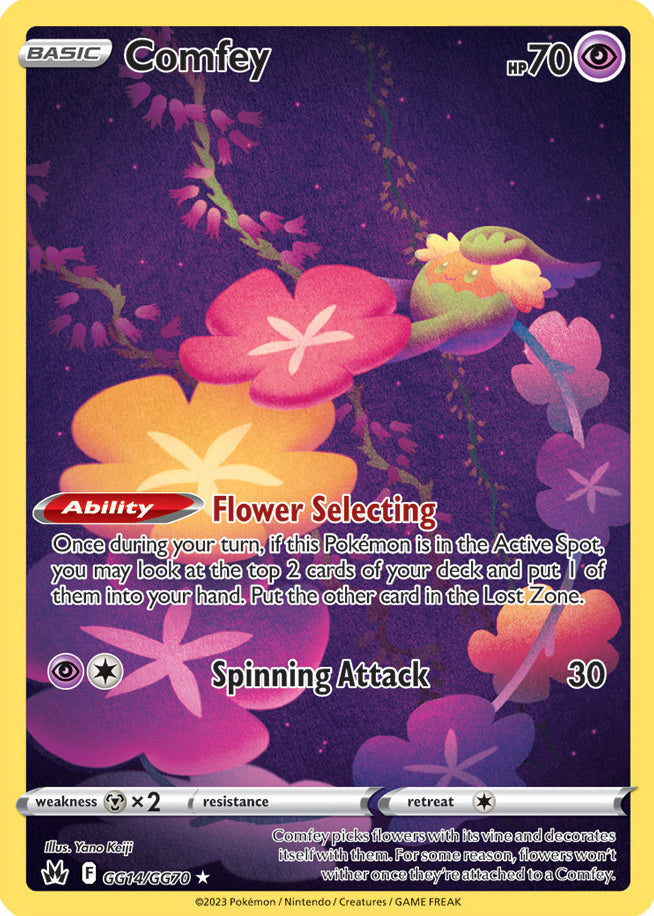 Comfey - Crown Zenith GG14/GG70 - Galarian Gallery Holo Rare