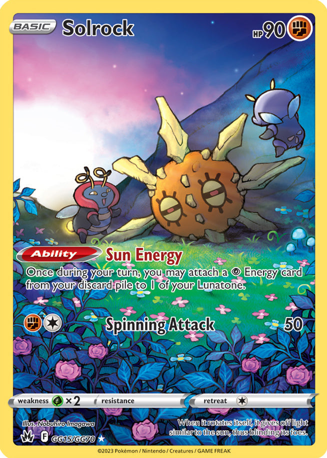 Solrock - Crown Zenith GG15/GG70 - Galarian Gallery Holo Rare
