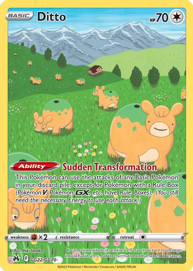 Ditto - Crown Zenith GG22/GG70 - Galarian Gallery Holo Rare
