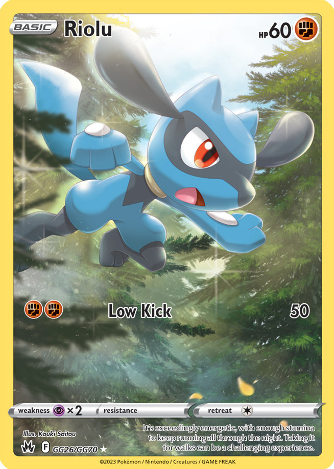 Riolu - Crown Zenith GG26/GG70 - Galarian Gallery Holo Rare