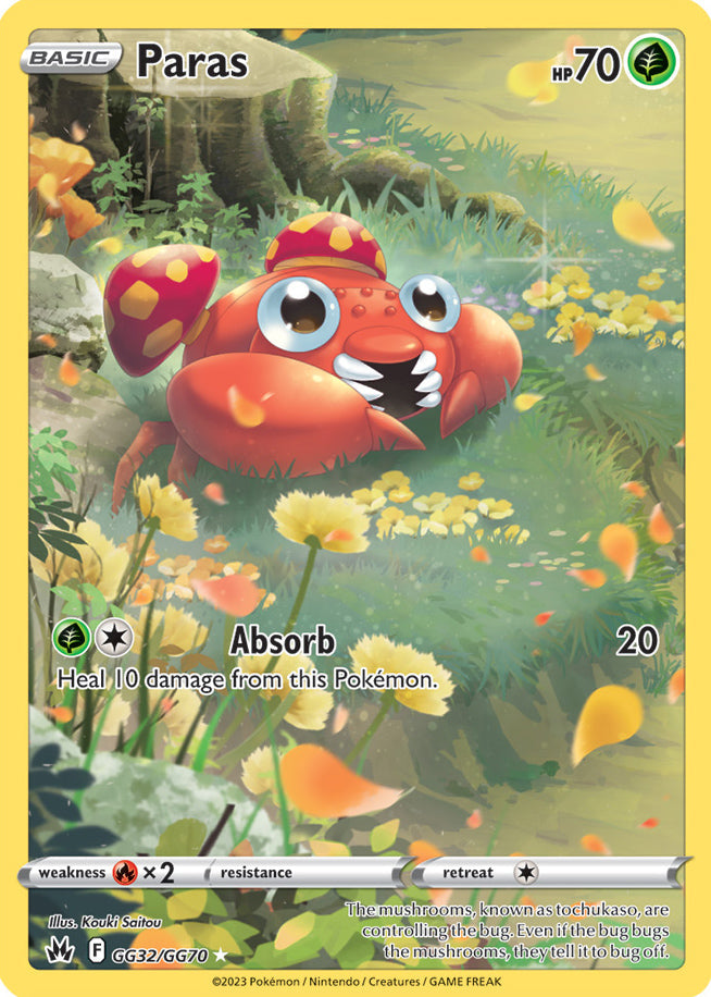 Paras - Crown Zenith GG32/GG70 - Galarian Gallery Holo Rare