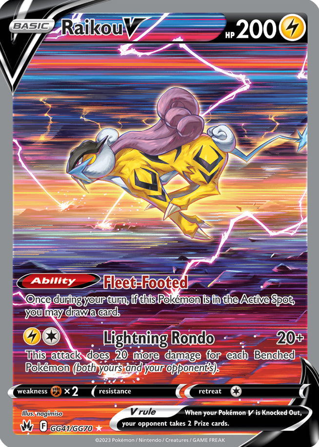 Raikou V - Crown Zenith GG41/GG70 - Galarian Gallery Ultra Rare