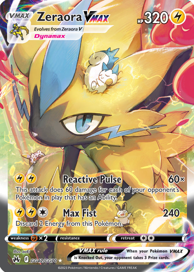 Zeraora VMAX - Crown Zenith GG42/GG70 - Galarian Gallery Ultra Rare