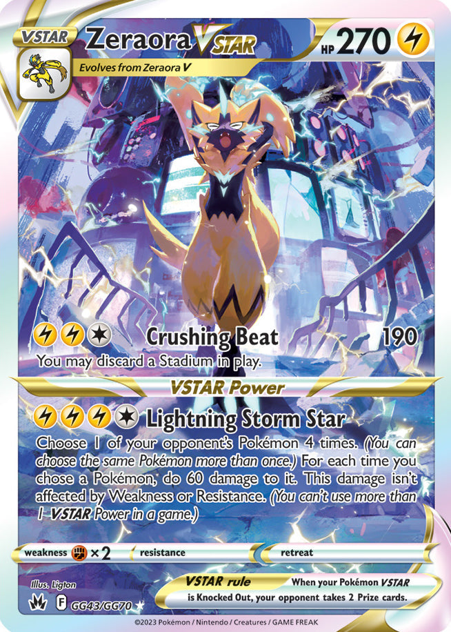 Zeraora VSTAR - Crown Zenith GG43/GG70 - Galarian Gallery Ultra Rare