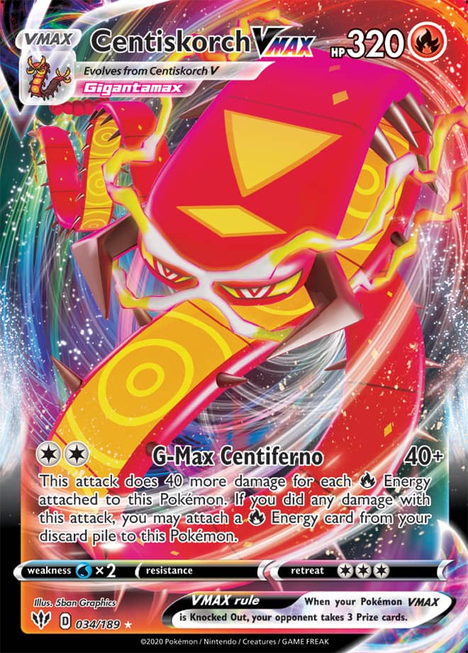 Centiskorch VMAX - Darkness Ablaze 034/189 - Ultra Rare