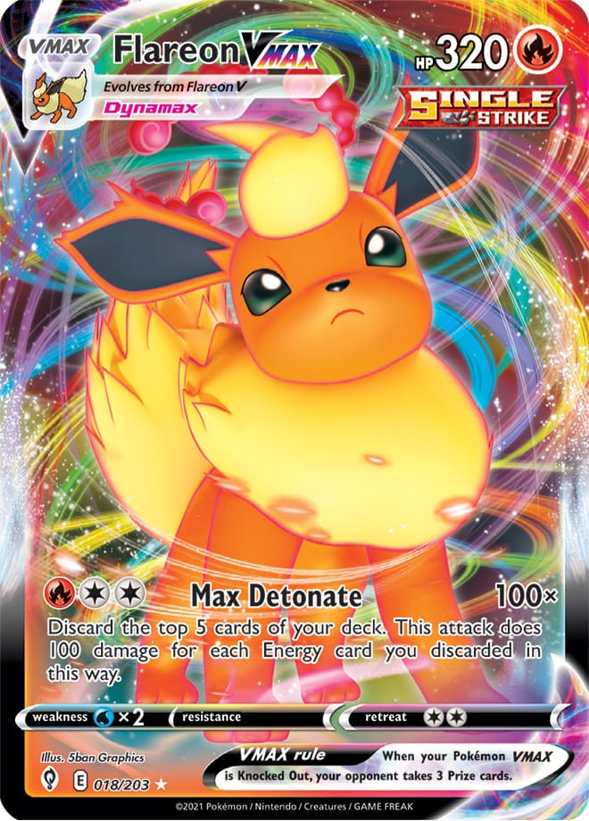 Flareon VMAX - Evolving Skies 018/203 - Ultra Rare
