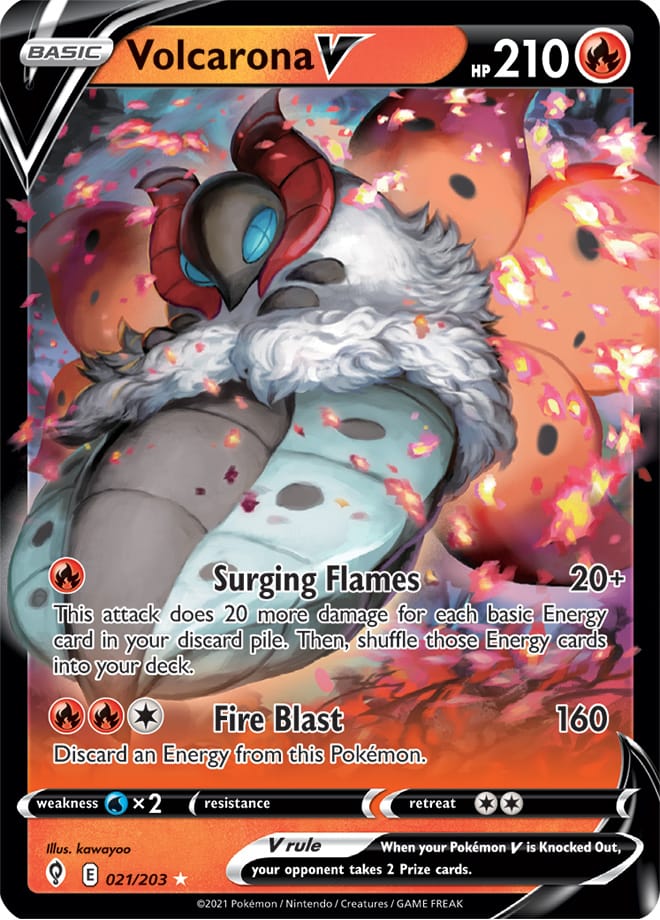 Volcarona V - Evolving Skies 021/203 - Ultra Rare